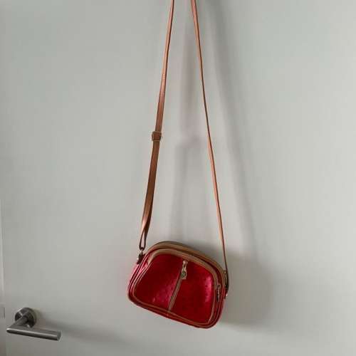 Made in Italy Valentina ostrich leather crossbody