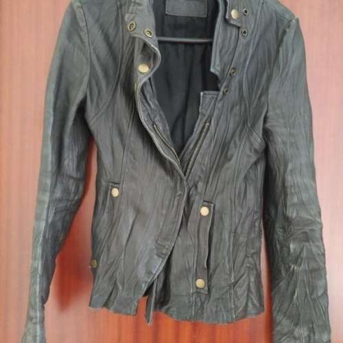 Chloe made in Italy leather biker jacket size 38