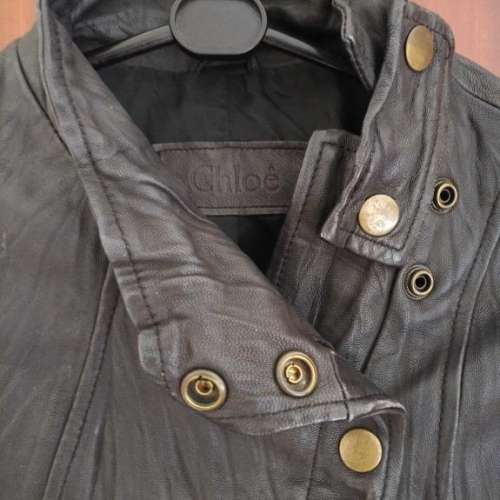 Chloe made in Italy leather biker jacket size 38