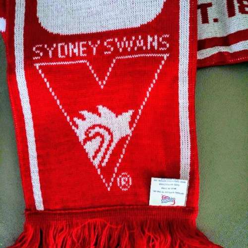New Sydney Swans AFL embroidered football scarf