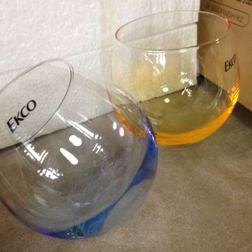 🥃 CORELLE EKCO Wobble Glass 2pc EK-SB02P003H/KZ NEW 全新 康寧 高硼硅玻璃杯 搖...