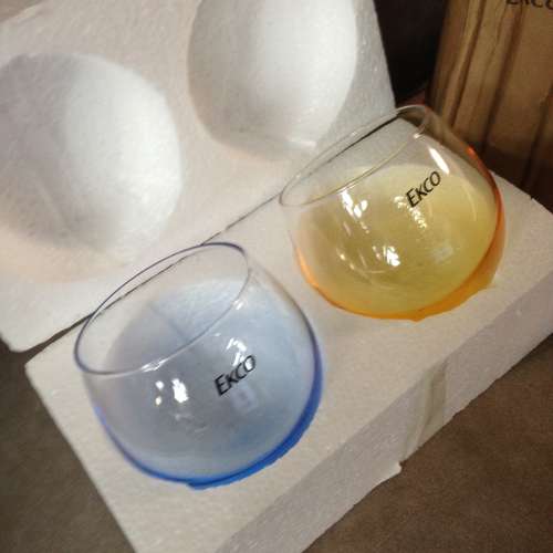 🥃 CORELLE EKCO Wobble Glass 2pc EK-SB02P003H/KZ NEW 全新 康寧 高硼硅玻璃杯 搖...