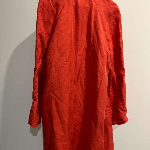 Kookai rusty red tencel linen blazer 38