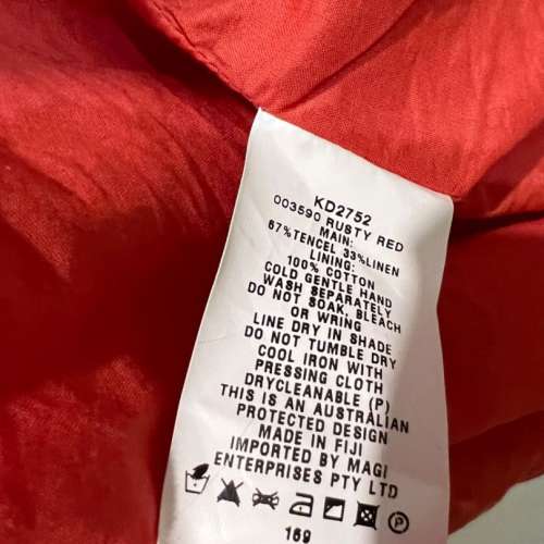 Kookai rusty red tencel linen blazer 38