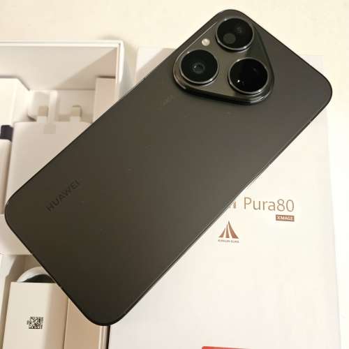 只拆封檢查, 未使用過 Huawei Pura 80 雙卡 12GB+256GB 港行 黑色