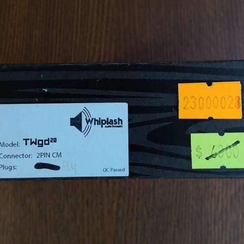 Whiplash Audio TWgd20 鍍金銀線 CM 4.4全新