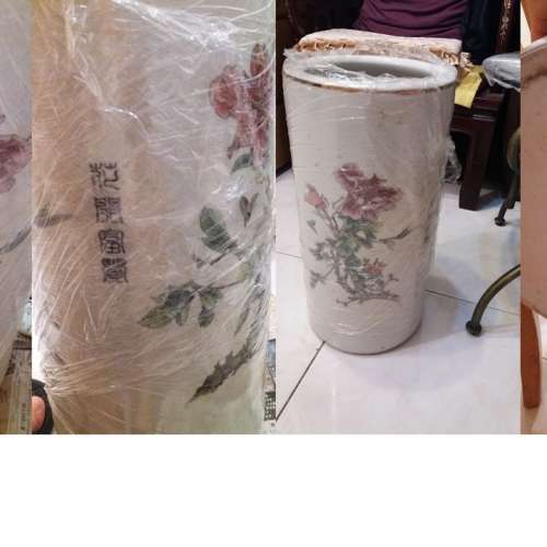 花開富貴傘桶或字畫桶