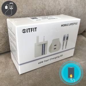 ⚡️ ITFIT 45W Fast Charging Kit (Charger+Cable) ITFITPW28 NEW 全新 充電器+充...