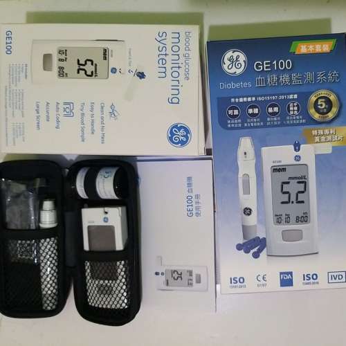 糖尿病 必備 GE100 血糖機+Test strips 170pc= Discount