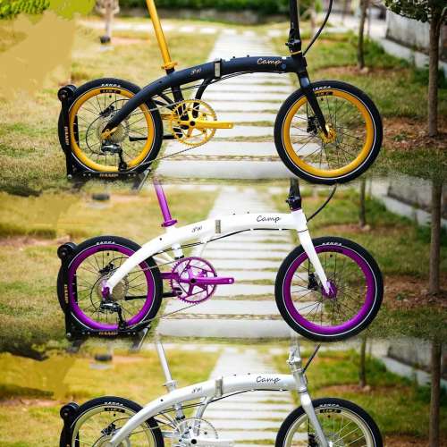 2026 新款 CAMP P10 10速 油剎20吋406鋁合金折叠車 送水架前後蛙燈叮叮