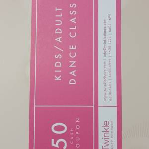 Twinkle HK$50現金券一張（包本地平郵）