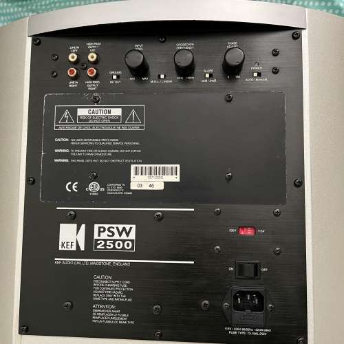 KEF  PSW2500 （10寸重低音喇叭）