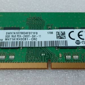 新淨 Lenovo Samsung DDR4-2400 8GB 手提電腦記憶體 , 原裝正品100% WORK