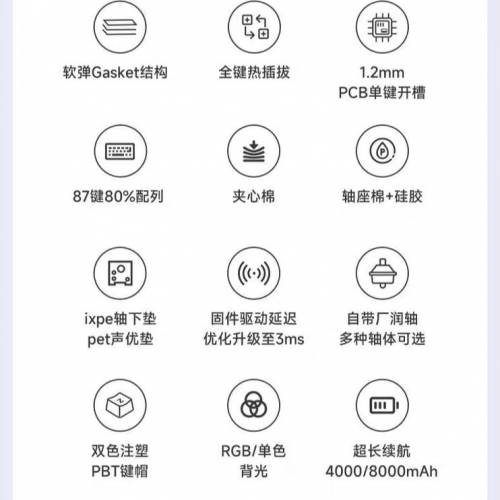 狼蛛F87pro 機械鍵盤