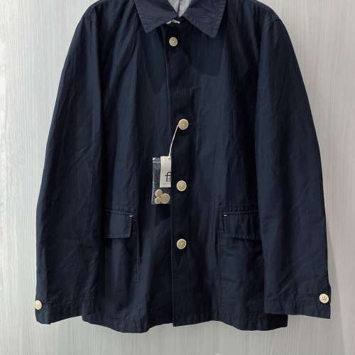 日系簡約文青 Field Dream 男装L碼 深寶藍色 風褸款 Dark Navy Blue Jacket 外套