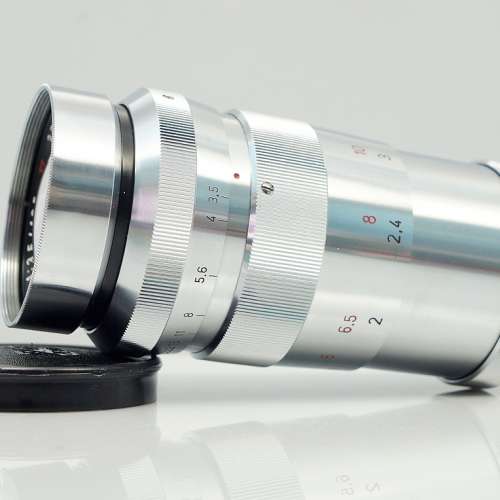 極罕見紅三角 Schneider Xenar 135mm f3.5, West Germany (黃銅重版, 18葉, 接近90...