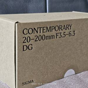 全新 Sigma Contemporary 20-200mm F3.5-6.3 DG 鏡頭 sony e