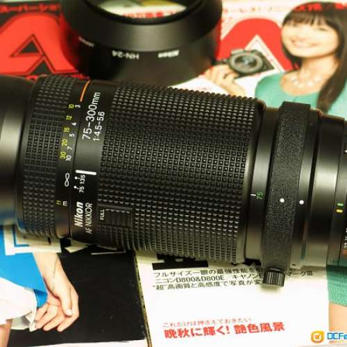 Nikon AF 75-300 f/4.5-5.6 + HN-24