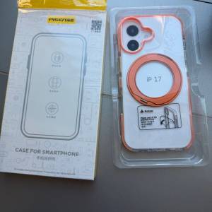 PISEN iPhone 17 Case 手提電話保護殼 橙色 有磁吸 有支架 圓環可旋轉