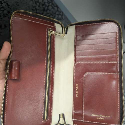 Aspinal of London Leather Passport Wallet