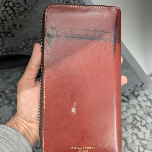 Aspinal of London Leather Passport Wallet