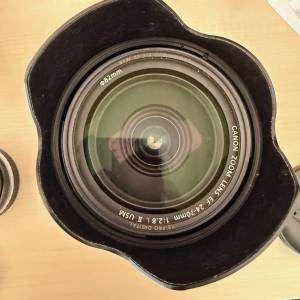 有盒 Canon EF 24-70/2.8L 有filter 85%新