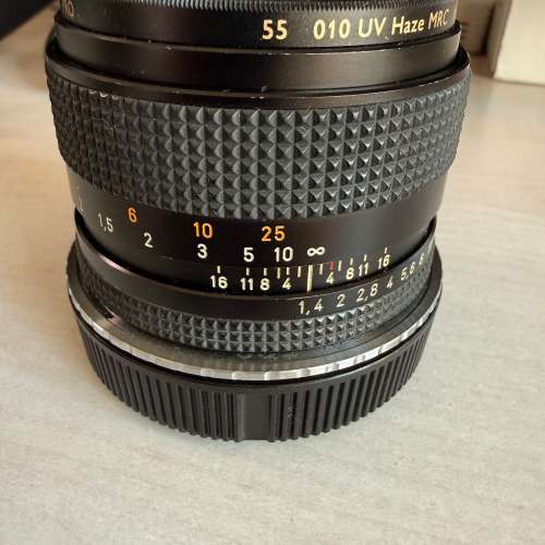 85% New Contax 50mm f1.4 AEJ Carl Zeiss T* Planar 58字頭的帝皇逸品