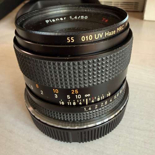 85% New Contax 50mm f1.4 AEJ Carl Zeiss T* Planar 58字頭的帝皇逸品