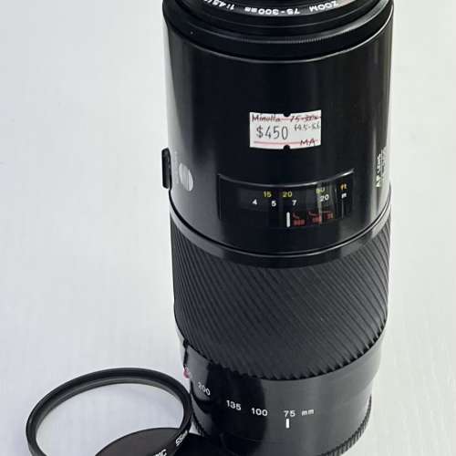 90% New Minolta 75-300mm f4.5-5.6 自動對焦鏡頭, 深水埗門市可購買