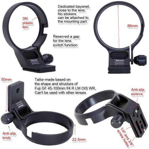iShoot Tripod Mount Ring For FujiFilm Fuji GF 45-100mm f/4 R LM OIS WR - 專用...
