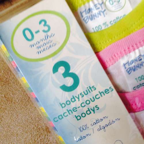 👶 HONEY BUNNY Baby Bodysuit 3pc Gift Set Newborns 0-3 months MIX NEW 嬰兒連...