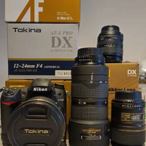 Nikon D7000  80-200 f2.8, 18-70, 12-24 f4, 90mm,MB-D11直倒