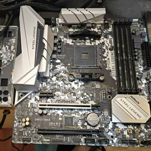B450M Steel Legend  M-ATX主板 ((正版Window11Pro啟動碼)) Socket AM4