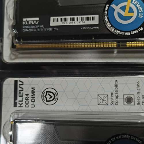 Klevv DDR4 3200 32GB 16GBx2 Desktop Ram