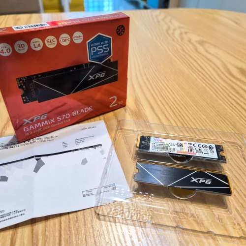 (港行有保) ADATA XPG 2TB SSD GAMMIX S70 BLADE PCIe Gen4x4 M.2 2280 固態硬碟