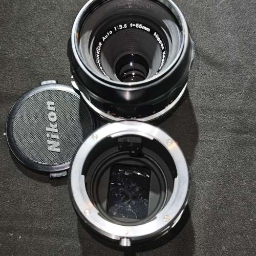 Nikon 尼康 55/3.5 AUTO 改 AI Micro Nikkor 微距 55mm 55 MF 鏡片通透冇花冇霉 功...