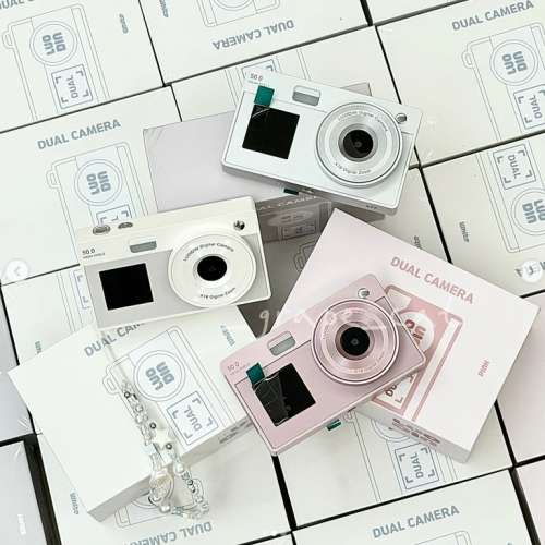 LUODIN DUAL LCD CCD Digital Camera Gift Set 雙螢幕CCD數碼相機禮盒套裝 粉/白可選