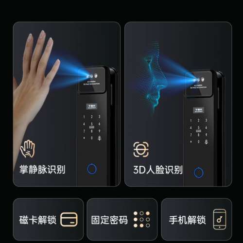 專業電子門鎖安裝師傅📌牛警長智能門鎖全自動指紋鎖入戶門人臉識別防盜門家用電子密...