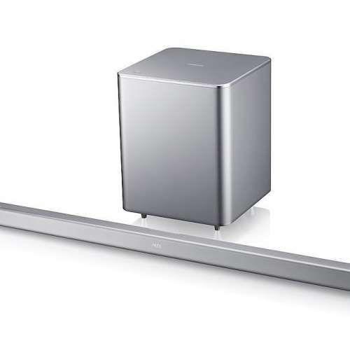 Samsung HW-F551 Soundbar + PS-WF551 Wireless Active Subwoofer, Silver