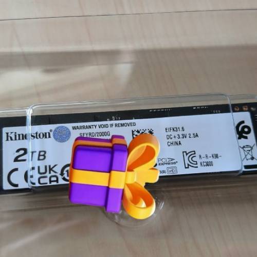 Kingston 2TB Fury Gen4x4 M.2 NVMe 有單 香港行貨 PCIe M2 SSD 硬碟 硬盤 讀取7300...