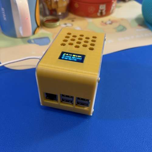 Raspberry pi 3b 連3d print 外殼，風扇，oled $300