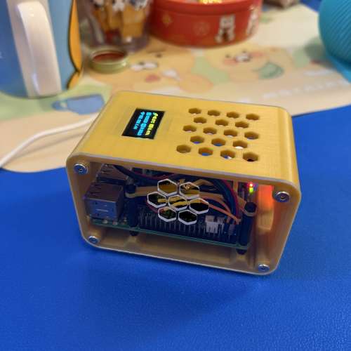 Raspberry pi 3b 連3d print 外殼，風扇，oled $300