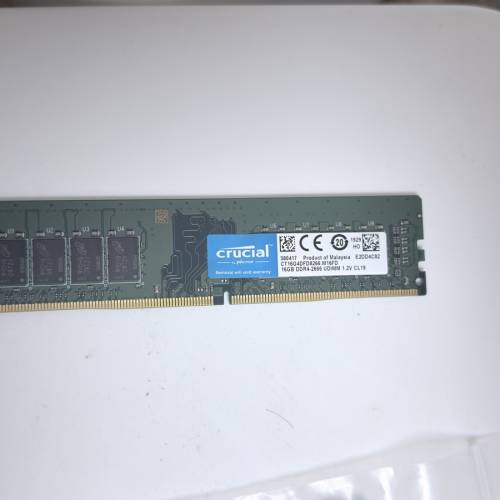 二手 CRUCIAL 16GB DDR4-2666 LONGDIMM RAM
