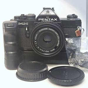Pentax MX 菲林相機 黑魂 連手柄 M 40mm f2.8 餅鏡