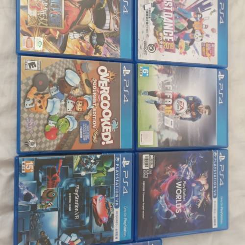 7張PS4遊戲碟共售$450，新正冇咩花，不散放！thanks
