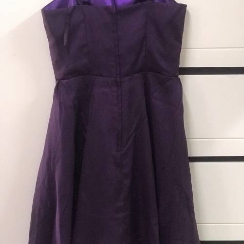 紫色吊帶晚裝禮服