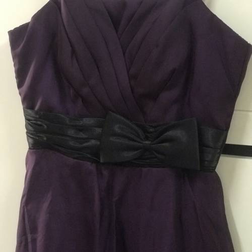 紫色吊帶晚裝禮服
