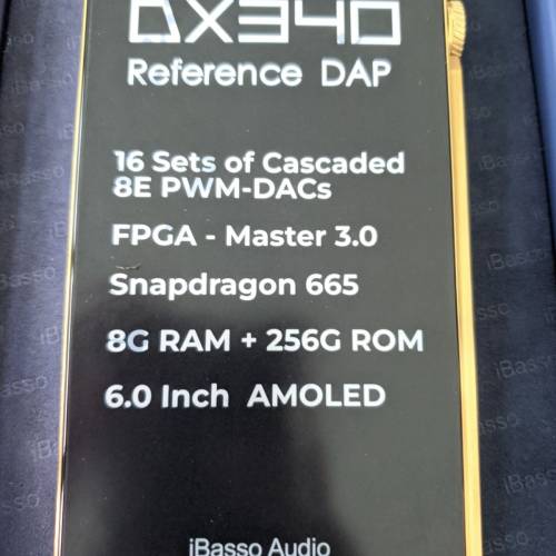 二手 極新少用 iBasso DX340 19週年紀念 24K鍍金不鏽鋼限量版 連 AMP17 及AMP18 耳...