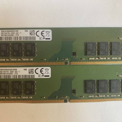 (一對價) Samsung 8GB DDR4 2666MHz RAM DIMM