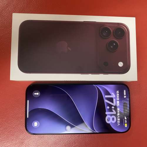 Apple iPhone 18 Pro 256GB酒紅色